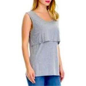 Smallshow Maternity Nursing Top Grey Size Medium